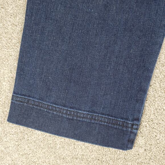 Lauren Ralph Lauren Capri Jeans Womens 16 Blue Double Button Panel Cropped Denim - Picture 10 of 14